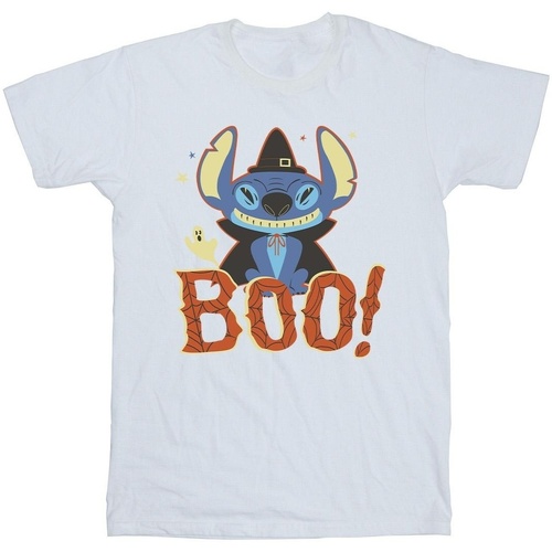 Vêtements Fille T-shirts manches longues Disney Lilo & Stitch Boo! Blanc