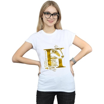 Vêtements Femme T-shirts manches longues Harry Potter Hufflepuff Badger Blanc