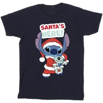 Vêtements Fille T-shirts manches longues Disney Lilo & Stitch Santa's Here Bleu