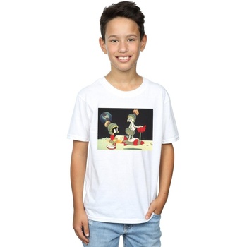 Vêtements Garçon T-shirts manches courtes Dessins Animés Bugs Bunny Spaced Blanc