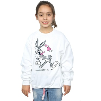 Vêtements Fille Sweats Dessins Animés Bugs Bunny In Love Blanc