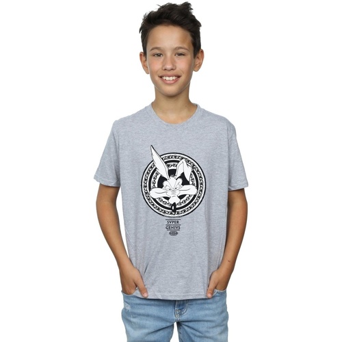 Vêtements Garçon T-shirts manches courtes Dessins Animés Wile E Coyote Super Genius Gris