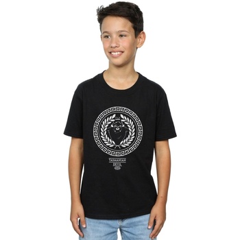 Vêtements Garçon T-shirts manches courtes Dessins Animés Taz Greek Circle Noir