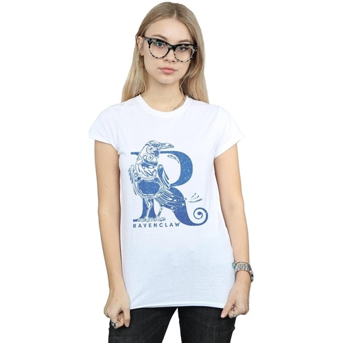 Vêtements Femme T-shirts manches longues Harry Potter Ravenclaw Glitter Blanc