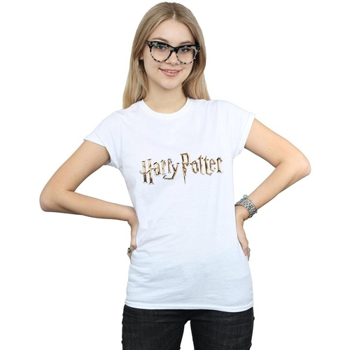 Vêtements Femme T-shirts manches longues Harry Potter Full Colour Logo Blanc