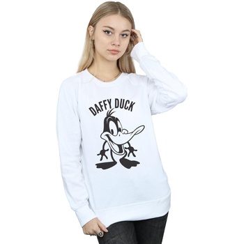 Vêtements Femme Sweats Dessins Animés Daffy Duck Large Head Blanc
