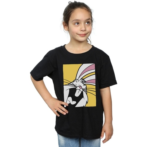 Vêtements Fille T-shirts manches longues Dessins Animés Bugs Bunny Laughing Noir