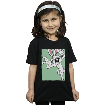 Vêtements Fille T-shirts manches longues Dessins Animés Bugs Bunny Funny Face Noir