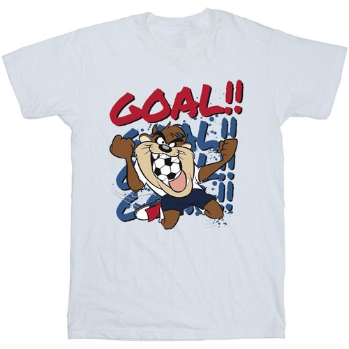 Vêtements Garçon T-shirts manches courtes Dessins Animés Taz Goal Goal Goal Blanc