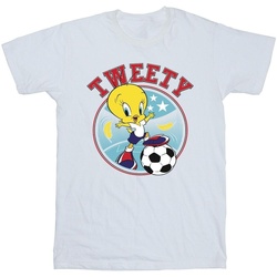 Vêtements Garçon T-shirts manches courtes Dessins Animés Tweety Football Circle Blanc