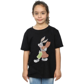 Vêtements Fille T-shirts manches longues Dessins Animés Bugs Bunny Yummy Easter Noir