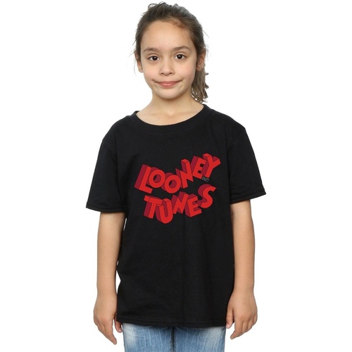 Vêtements Fille T-shirts manches longues Dessins Animés 3D Logo Noir