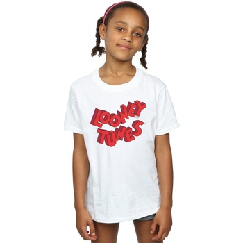 Vêtements Fille T-shirts manches longues Dessins Animés 3D Logo Blanc
