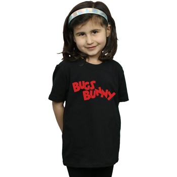 Vêtements Fille T-shirts manches longues Dessins Animés Bugs Bunny Name Noir