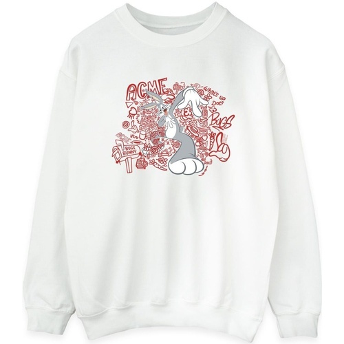 Vêtements Femme Sweats Dessins Animés ACME Doodles Bugs Bunny Blanc