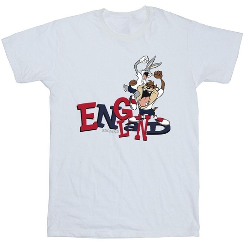 Vêtements Fille T-shirts manches longues Dessins Animés Bugs & Taz England Blanc