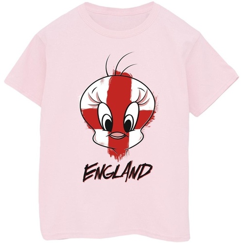 Vêtements Fille T-shirts manches longues Dessins Animés Tweety England Face Rouge
