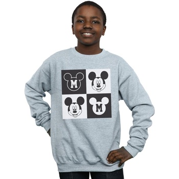 Vêtements Garçon Sweats Disney Mickey Mouse Smiling Squares Gris