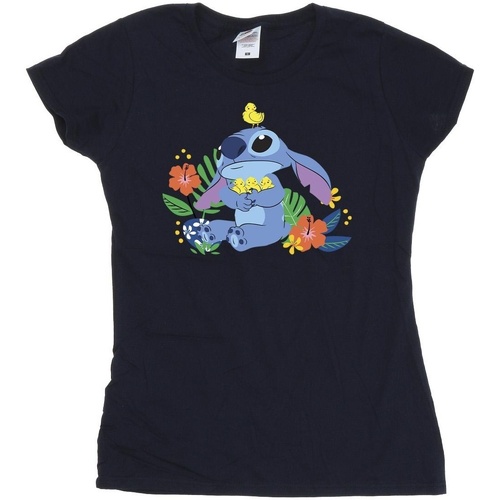 Vêtements Femme T-shirts manches longues Disney Lilo & Stitch Birds Bleu