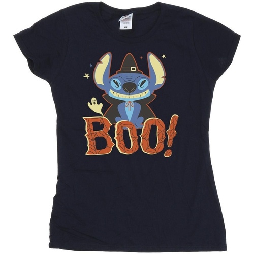 Vêtements Femme T-shirts manches longues Disney Lilo & Stitch Boo! Bleu