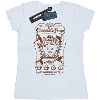 Vêtements Femme T-shirts manches longues Harry Potter Chocolate Frogs Mono Label Blanc