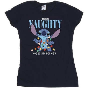 Vêtements Femme T-shirts manches longues Disney Lilo & Stitch Naughty & Nice Bleu