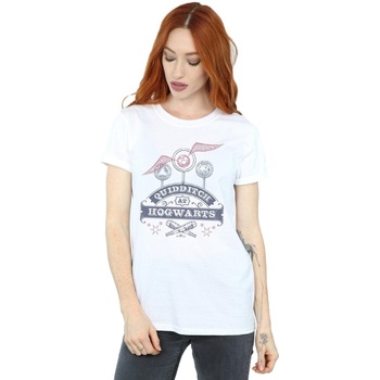 Vêtements Femme T-shirts manches longues Harry Potter Quidditch At Hogwarts Blanc