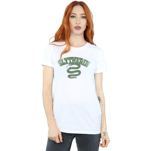 Vêtements Femme T-shirts manches longues Harry Potter Slytherin Sport Emblem Blanc