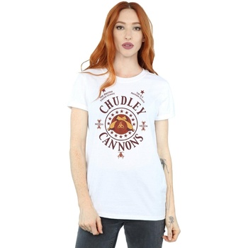 Vêtements Femme T-shirts manches longues Harry Potter Chudley Cannons Logo Blanc