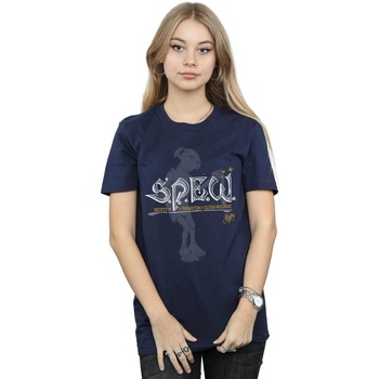 Vêtements Femme T-shirts manches longues Harry Potter Dobby Elfish Welfare Bleu