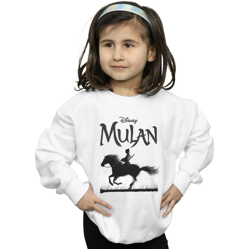 Vêtements Fille Sweats Disney Mulan Movie Mono Horse Blanc