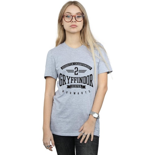 Vêtements Femme T-shirts manches longues Harry Potter Gryffindor Keeper Gris