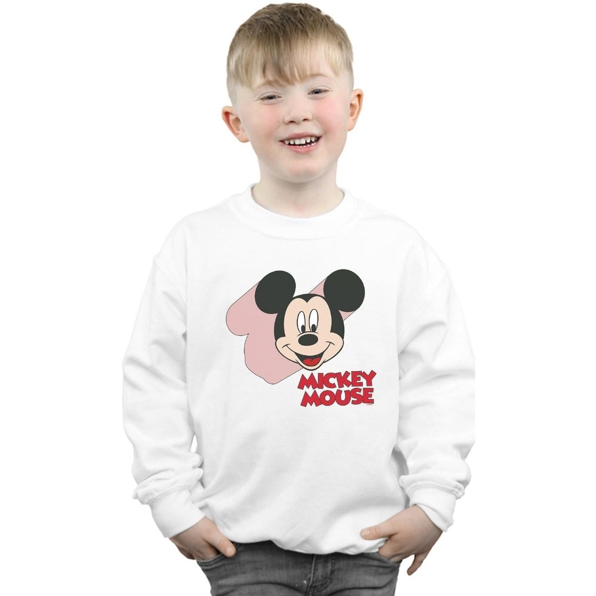 Vêtements Garçon Sweats Disney Mickey Mouse Move Blanc