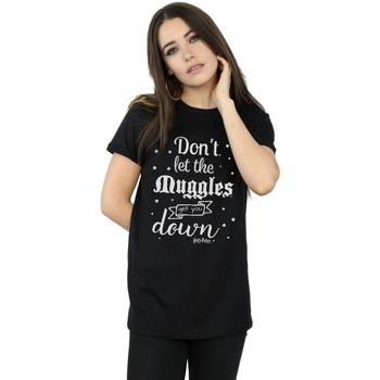 Vêtements Femme T-shirts manches longues Harry Potter Don't Let The Muggles Noir