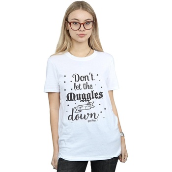 Vêtements Femme T-shirts manches longues Harry Potter Don't Let The Muggles Blanc