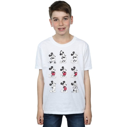 Vêtements Garçon T-shirts manches courtes Disney Mickey Mouse Evolution Blanc