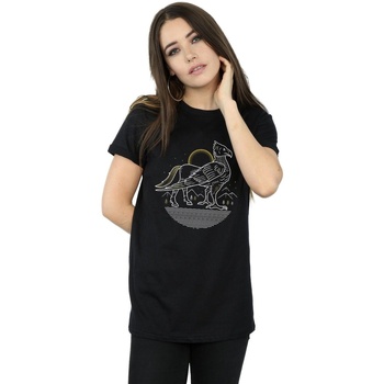 Vêtements Femme T-shirts manches longues Harry Potter Buckbeak Line Art Noir
