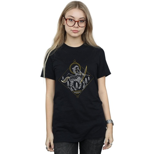 Vêtements Femme T-shirts manches longues Harry Potter Centaur Line Art Noir