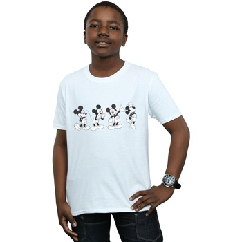 Vêtements Garçon T-shirts manches courtes Disney Mickey Mouse Four Emotions Blanc