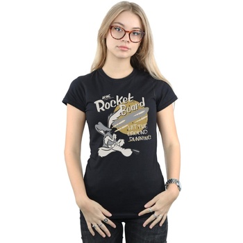 Vêtements Femme T-shirts manches longues Dessins Animés Wile E Coyote Rocket Board Noir
