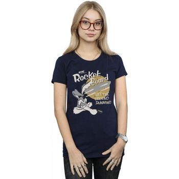Vêtements Femme T-shirts manches longues Dessins Animés Wile E Coyote Rocket Board Bleu