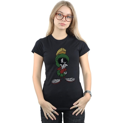 Vêtements Femme T-shirts manches longues Dessins Animés Marvin The Martian Pose Noir