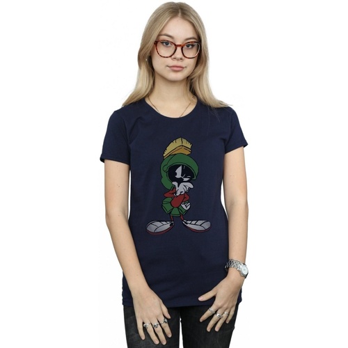 Vêtements Femme T-shirts manches longues Dessins Animés Marvin The Martian Pose Bleu