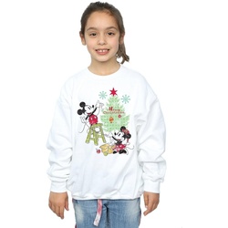 Vêtements Fille Sweats Disney Mickey And Minnie Christmas Tree Blanc