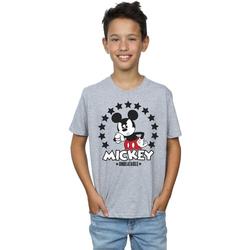 Vêtements Garçon T-shirts manches courtes Disney Mickey Mouse Unbeatable Gris