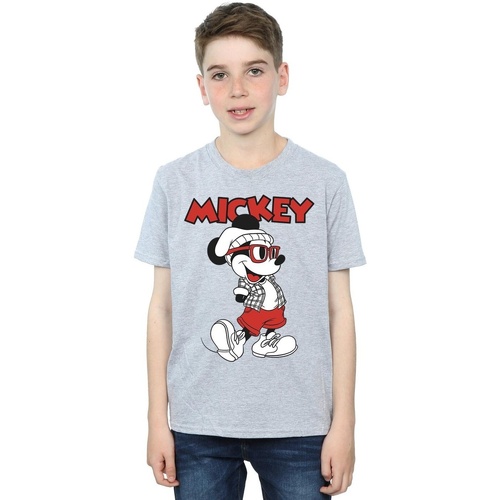 Vêtements Garçon T-shirts manches courtes Disney Mickey Mouse Hipster Gris