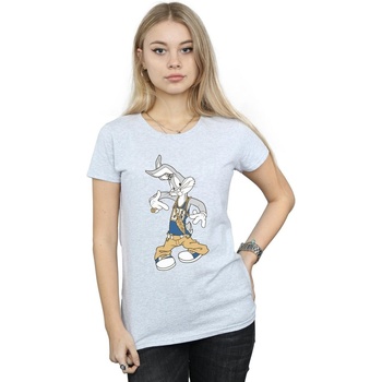 Vêtements Femme T-shirts manches longues Dessins Animés Bugs Bunny Rapper Gris