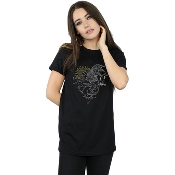 Vêtements Femme T-shirts manches longues Harry Potter Fleur De Safran Noir