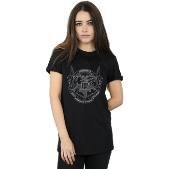 Vêtements Femme T-shirts manches longues Harry Potter Hogwarts Seal Noir