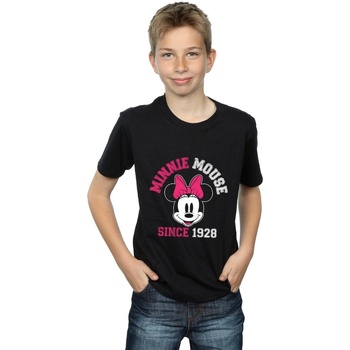 Vêtements Garçon T-shirts manches courtes Disney Mickey Mouse Since 1928 Noir